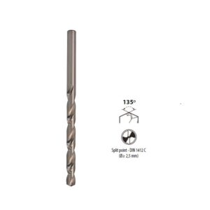 Vrták 10,5x184 HSS-G DIN340 vybrušovaný SILVER prodloužený