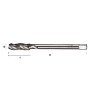 Strojní závitník M12x1,75 HSS-Co DIN376/C35° Optimatools